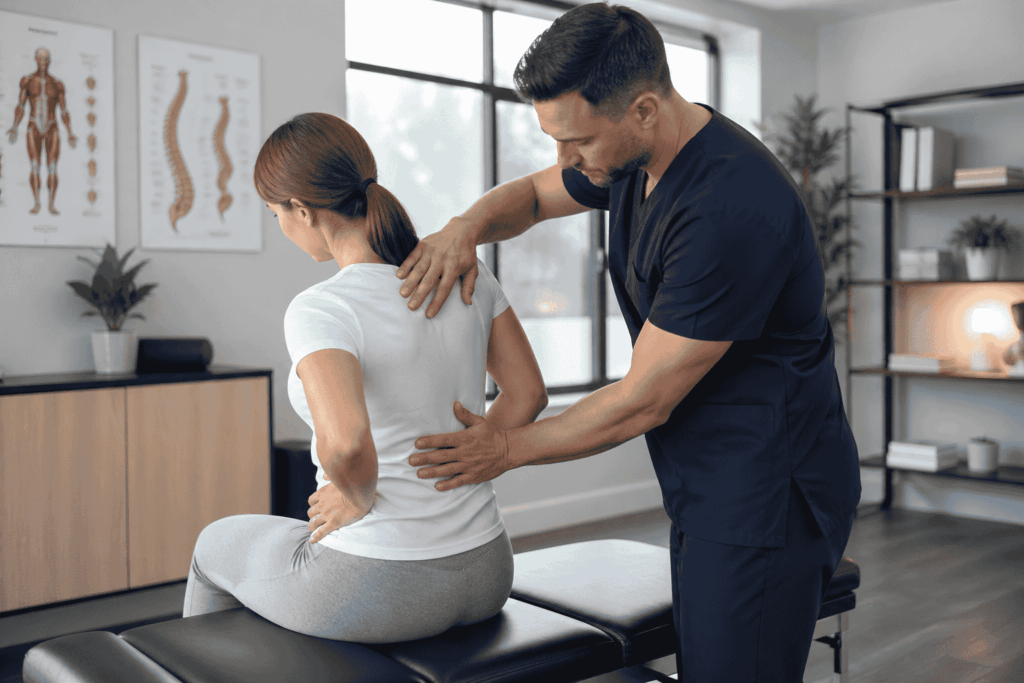 Chiropractic care in Kenosha WI patient consultation
